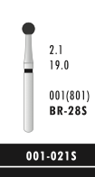 BR-28S - Schwarz - Diam.-Bohrer - 5 Stück