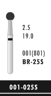 BR-25S - Schwarz - Diam.-Bohrer - 5 Stück
