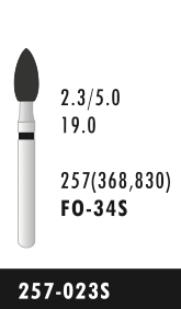 [FO-34S] FO-34S - Schwarz - Diam.-Bohrer - 5 Stück