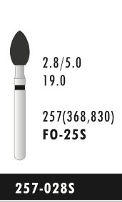 FO-25S - Schwarz - Diam.-Bohrer - 5 Stück