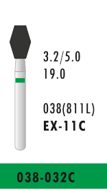 EX-11C - Grün - Diam.-Bohrer - 5 Stück