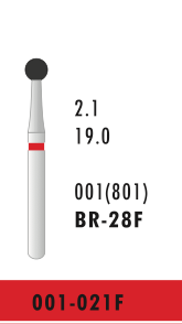BR-28F - Rot - Diam.-Bohrer - 5 Stück
