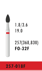 FO-32F - Rot - Diam.-Bohrer - 5 Stück
