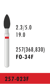 FO-34F - Rot - Diam.-Bohrer - 5 Stück