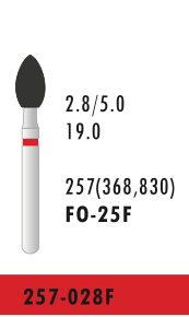 FO-25F - Rot - Diam.-Bohrer - 5 Stück