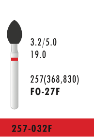 FO-27F - Rot - Diam.-Bohrer - 5 Stück