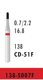 CD-51F - Rot - Diam.-Bohrer - 5 Stück
