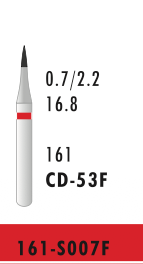 CD-53F - Rot - Diam.-Bohrer - 5 Stück