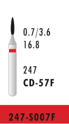 CD-57F - Rot - Diam.-Bohrer - 5 Stück