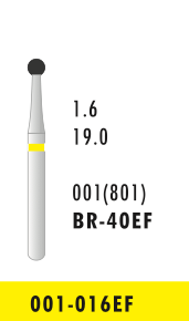 BR-40EF - Gelb - Diam.-Bohrer - 5 Stück