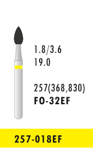 FO-32EF - Gelb - Diam.-Bohrer - 5 Stück