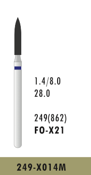 FO-X21 - Blau - Surgical - Diam.-Bohrer - 5 Stück