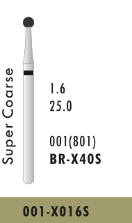 BR-X40S - Schwarz - Surgical - Diam.-Bohrer - 5 Stück