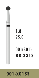 BR-X31S - Schwarz - Surgical - Diam.-Bohrer - 5 Stück
