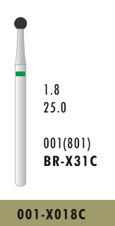 BR-X31S - Grün - Surgical - Diam.-Bohrer - 5 Stück