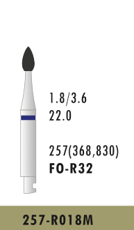 FO-R32 - Blau - Surgical - Diam.-Bohrer - 5 Stück