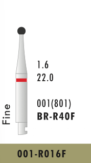 [BR-R40F] BR-R40F - Rot - Surgical - Diam.-Bohrer - 5 Stück