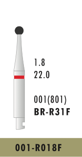 BR-R31F - Rot - Surgical - Diam.-Bohrer - 5 Stück
