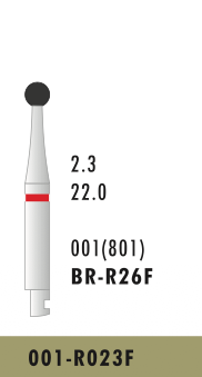 BR-R26F - Rot - Surgical - Diam.-Bohrer - 5 Stück