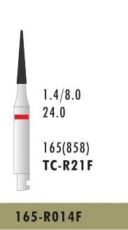 TC-R21F - Rot - Surgical - Diam.-Bohrer - 5 Stück