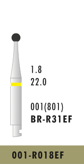 BR-R31EF - Gelb - Surgical - Diam.-Bohrer - 5 Stück