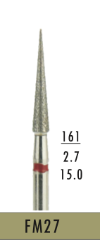 FM27 - Rot Surgical- Diam.-Bohrer - 5 Stück
