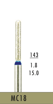 [MC18] MC18 - Blau Surgical- Diam.-Bohrer - 5 Stück