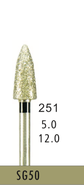 [SG50] SG50 - Schwarz Surgical- Diam.-Bohrer - 5 Stück