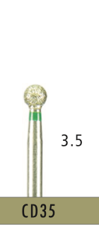[CD35] CD35 - Grün Surgical- Diam.-Bohrer - 5 Stück