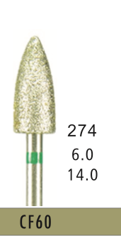 [CF60] CF60 - Grün Surgical- Diam.-Bohrer - 5 Stück
